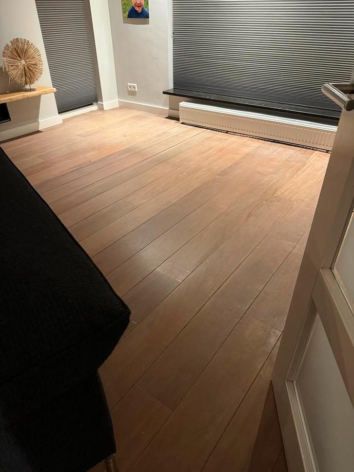 Tropisch Hardhouten Vloer - 28m2 - Bruinrood, Doe-het-zelf en Verbouw, Vloerdelen en Plavuizen, Gebruikt, Vloerdelen of -planken