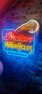 Neon bord Indian Motorcycles sign mancave, Reclamebord, Zo goed als nieuw, Ophalen