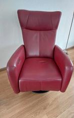 Mooie Prominent Relax fauteuil/stoel bordeauxrood, Huis en Inrichting, Fauteuils, Ophalen, Gebruikt, Minder dan 75 cm, Prominent sta oo
