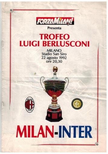 Programma AC Milan - Internationale 22 augustus 1992 beschikbaar voor biedingen