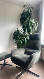 Groene fauteuil, Ophalen, 75 tot 100 cm, Zo goed als nieuw, Stof