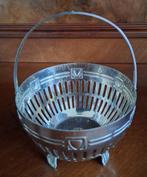 Prachtig verzilverd bonbonschaaltje met hengsel *eureka*, Antiek en Kunst, Antiek | Goud en Zilver, Ophalen of Verzenden