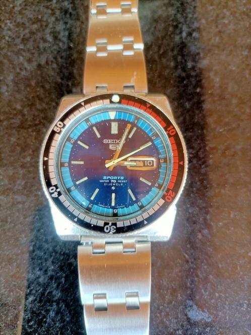 seiko 5 sports regatta uit 1970, Sieraden, Tassen en Uiterlijk, Horloges | Heren, Zo goed als nieuw, Seiko, Staal, Staal, Ophalen of Verzenden