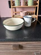 Antieke emaille kom en kannetje, Antiek en Kunst, Ophalen of Verzenden