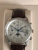 Longines moonphase, Sieraden, Tassen en Uiterlijk, Horloges | Heren, Overige materialen, Leer, Polshorloge, Zo goed als nieuw