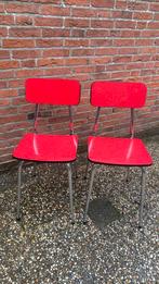 Formica stoelen Rood, Huis en Inrichting, Stoelen, Ophalen, Zo goed als nieuw, Rood, Twee
