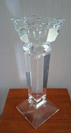 Kristallen kandelaar Hollywood Recency stijl  30 cm hoog, Ophalen of Verzenden