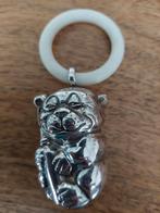 Zilveren Rammelaar Bonzo Beer met Ivoorkleurige Ring, Antiek en Kunst, Ophalen of Verzenden, Zilver