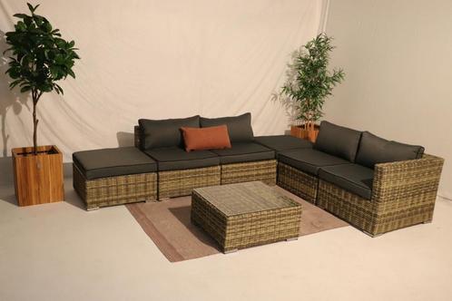 jakarta hoekbank #45, Tuin en Terras, Tuinsets en Loungesets, Zo goed als nieuw, Loungeset, Wicker, 5 zitplaatsen, Bank, Bijzettafel