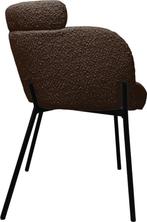HSM Teddy Eetkamerstoel Luca Choco / Wit / Grijs Nieuw, Ophalen of Verzenden, Nieuw, Grijs, Vijf, Zes of meer stoelen