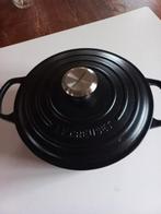 Le Creuset pan 24 cm, Ophalen of Verzenden, Zo goed als nieuw, Gietijzer, Koekenpan of Braadpan
