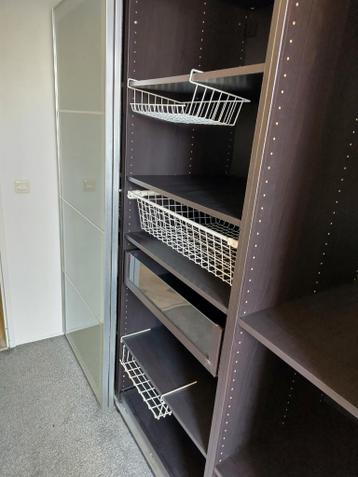 IKEA PAX DUBBELE KLEDINGKAST MEHAMN/AULI GLAS/SPIEGEL - afbeelding 10