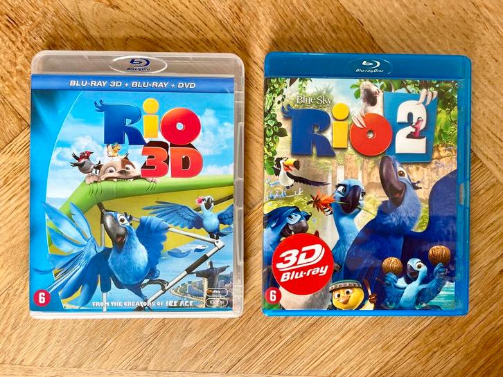 Rio 1 + 2 op Blu-ray (krasvrij, met NL), Cd's en Dvd's, Blu-ray, Zo goed als nieuw, Tekenfilms en Animatie, 3D, Boxset, Ophalen of Verzenden