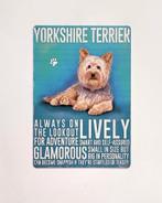 Yorkshire terrier hond eigenschappen reclamebord van metaal, Info@deconoord.nl, Verzenden, Deco Noord, Nieuw