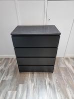 IKEA Malm ladekast zwart - 4 laden, Huis en Inrichting, Kasten | Ladekasten, Ophalen, Gebruikt, 100 tot 150 cm, 50 tot 100 cm