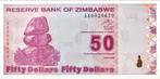 50 Dollars Zimbabwe 2009 Bankbiljet UNC #ZBV, Ophalen of Verzenden, Zimbabwe, Los biljet