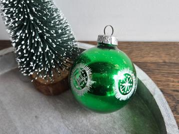 Vintage kerstbal groen 547 beschikbaar voor biedingen