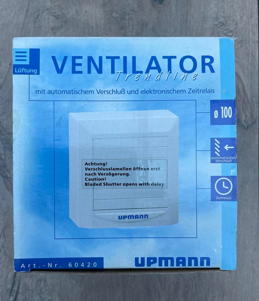 Upmann Trendline ventilator badkamerventilator, Ophalen of Verzenden, Nieuw, Afzuiger