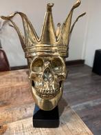 Gouden schedel met kroon, Antiek en Kunst, Verzenden