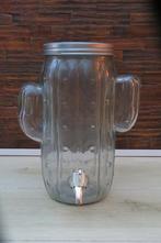 Leuke grote glazen cactus limonade drankendispenser, Huis en Inrichting, Overige typen, Ophalen of Verzenden, Overige stijlen