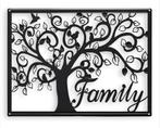 Zwart metalen wanddecoratie Family, Verzenden, Nieuw
