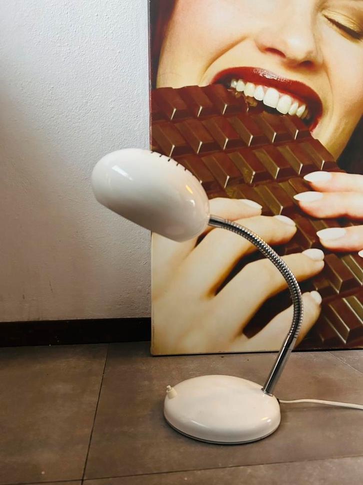 Vintage 'Eyeball' bureaulamp | Space Age, Huis en Inrichting, Lampen | Tafellampen, Zo goed als nieuw, Minder dan 50 cm, Metaal