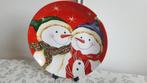 Kerstbord met sneeuwpoppen decor, Ophalen of Verzenden, Zo goed als nieuw