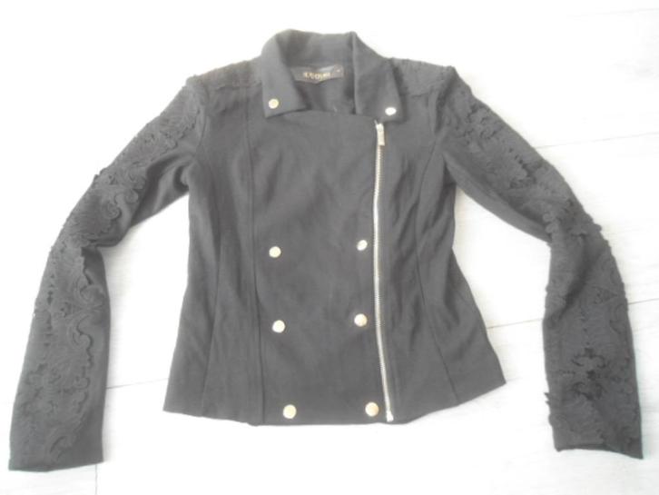 NIEUWSTAAT! Supertrash; Opvallend leuk jasje met kant; mt 34, Kleding | Dames, Jasjes, Kostuums en Pakken, Zo goed als nieuw, Jasje