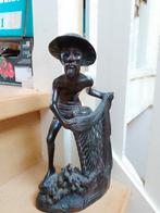 Balinees houten visser beeld, Coromandel hout, ong 29 cm, Antiek en Kunst, Kunst | Niet-Westerse kunst, Ophalen
