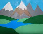 Zelfgemaakt Landschap Schilderij, Antiek en Kunst, Kunst | Schilderijen | Klassiek, Ophalen of Verzenden