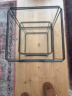 Max Sauze glazen bijzettafels 2 stuks (grote en kleine), Ophalen, Minder dan 50 cm, Gebruikt, 50 tot 100 cm