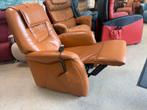 Himolla sta op stoel relax fauteuil 3 motoren leer, Verzenden, Nieuw, Leer, 50 tot 75 cm