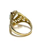 14k gouden ring met een aquamarijn, Sieraden, Tassen en Uiterlijk, Ringen, -, -, Ophalen of Verzenden, Zo goed als nieuw