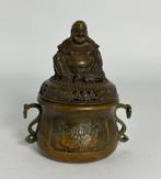 Happy Boeddha wierookbrander China brons, Ophalen of Verzenden