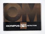 Olympus OM-1 instructions manual, Audio, Tv en Foto, Fotocamera's Analoog, Olympus, Zo goed als nieuw, Verzenden