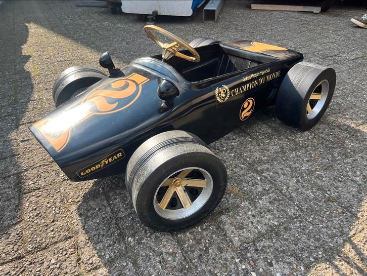 Metalen Lotus F1 trapauto, JPS uitvoering., Antiek en Kunst, Antiek | Speelgoed, Ophalen