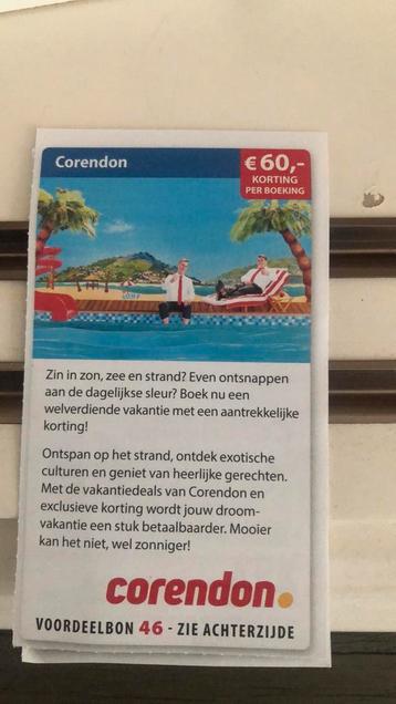 Corendon korting 60 euro beschikbaar voor biedingen
