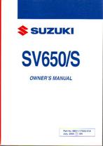 Suzuki SV650 /S manual handleiding (5617z) motor, Motoren, Handleidingen en Instructieboekjes, Verzenden, Suzuki