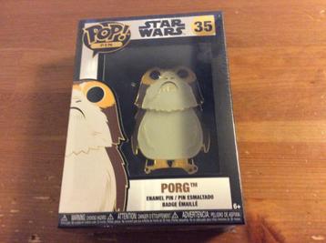Funko Pop Pin. Star Wars Porg. 35. Enamel pin. Nieuw beschikbaar voor biedingen