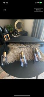 Mooie hanglamp zwart/goud/rookglas, Huis en Inrichting, Lampen | Hanglampen, Ophalen, Zo goed als nieuw
