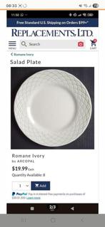 Arcopal France Romane Ivory Borden - 16 stuks, Huis en Inrichting, Keuken | Servies, Ophalen of Verzenden, Zo goed als nieuw, Bord(en)