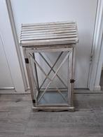windlicht hout met glas, Ophalen, Gebruikt, Hout, 25 tot 50 cm