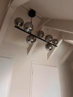 Hanglamp met 7 Bollen - Zwart, Rookglas & Goud, Huis en Inrichting, Lampen | Hanglampen, Ophalen of Verzenden, Nieuw, Glas, 50 tot 75 cm