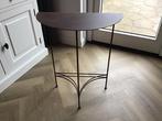 Sidetable haltafel metaal, Huis en Inrichting, Tafels | Sidetables, Ophalen, Gebruikt, Metaal, 25 tot 50 cm