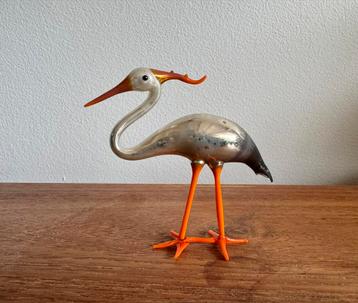 Antieke Oude kerst: Art glass aparte vogel beschikbaar voor biedingen