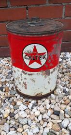 Groot vintage Caltex olievat, olieblik⛽️, Caltex, Gebruikt, ., .
