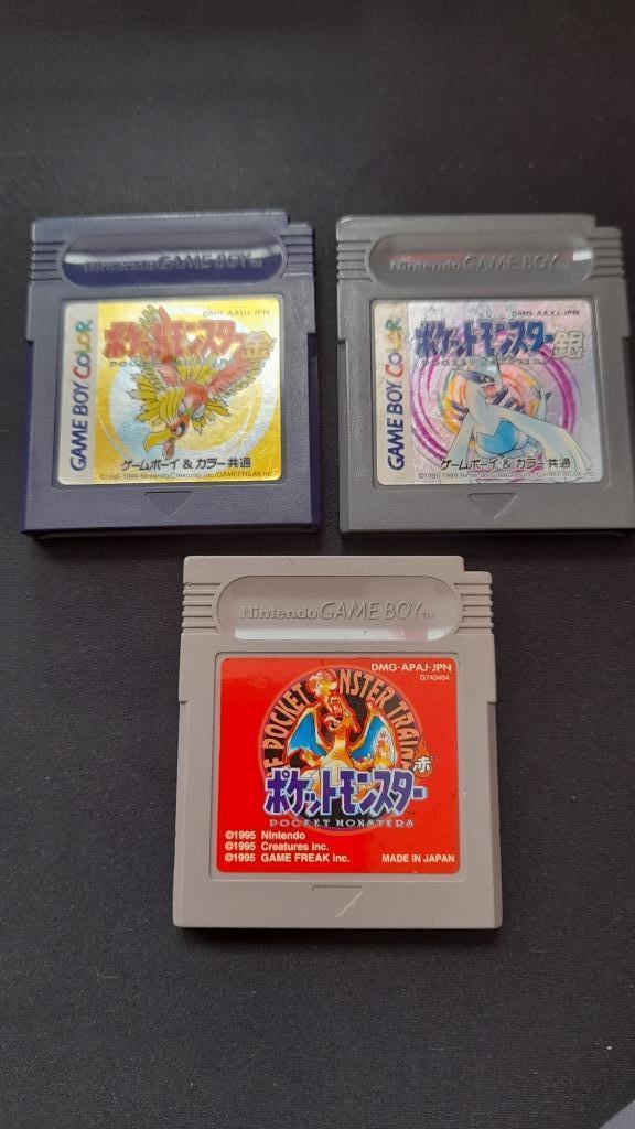 Pokémon Game Boy Bundel | Japans | Red, Gold & Silver | Part, Spelcomputers en Games, Games | Nintendo Game Boy, Gebruikt, Avontuur en Actie