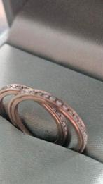 2 briliant gouden aanschuifringen, Sieraden, Tassen en Uiterlijk, Ringen, Ophalen of Verzenden, 17 tot 18, Dame, Goud