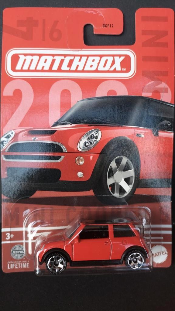 Mini Cooper S 2003 Rood 1:64 3inch Matchbox Pol, Hobby en Vrije tijd, Modelauto's | Overige schalen, Verzenden