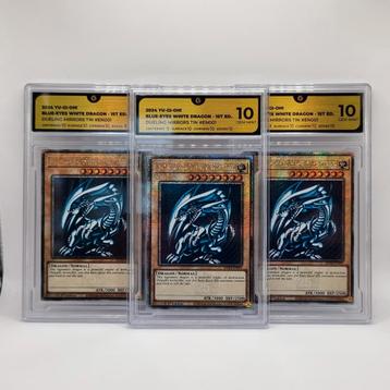 Yu-Gi-Oh 3x Blue-Eyes White Dragon quarter century secret 10 beschikbaar voor biedingen